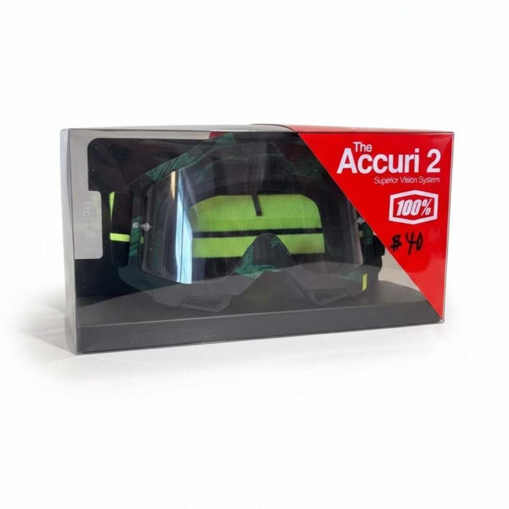 100% Accuri 2 Motocross Goggles Green Black